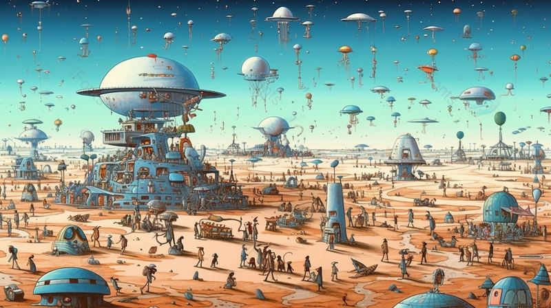 儿童节星空飞碟卡通插画手绘背景,插画/手绘图,插画/手绘图库,插画/手绘图下载,插画/手绘